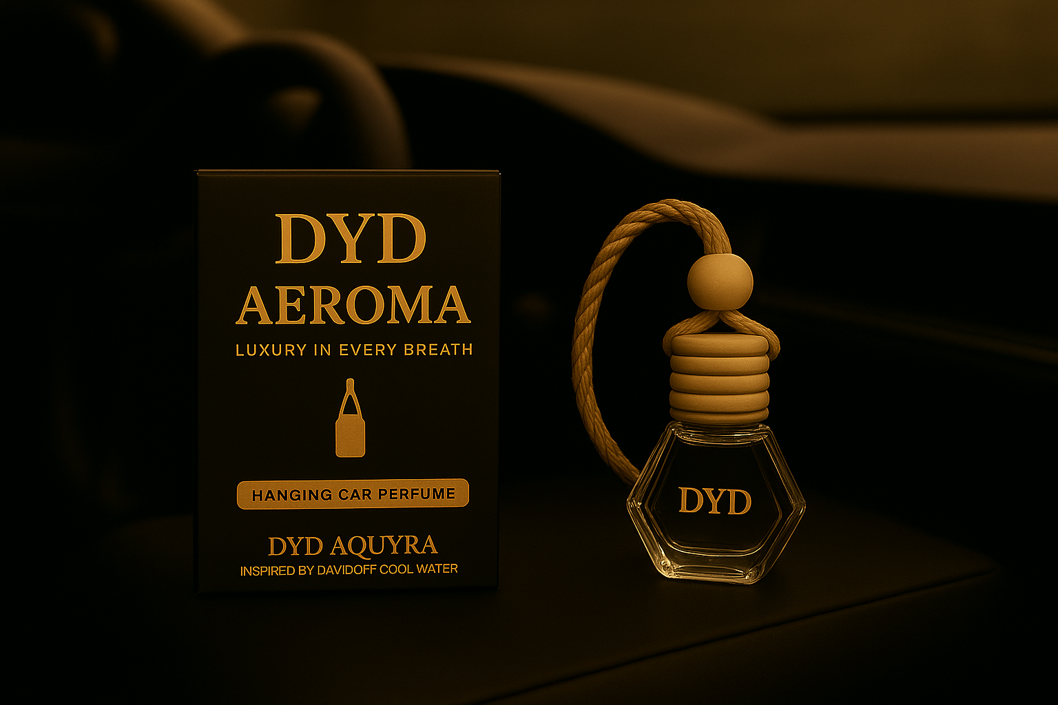 DYD AQUYRA – Hanging Car Perfume | Inspired by  Cool Water 🌊✨10ml